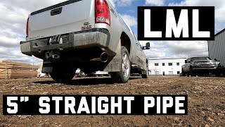 LML Duramax 5quot straight pipe sound at idle and rev [upl. by Marge]