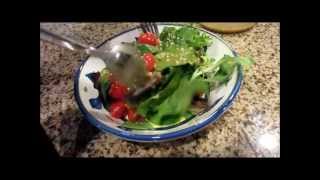 Healthy salad with soy amp peanut vinaigrette dressing [upl. by Repotsirhc176]