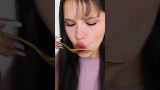 Raw egg yolk 😮 Nadina Ioana Food ASMR [upl. by Jacquelynn593]