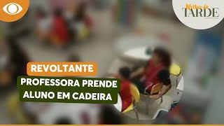 Professora prende aluno com fita em cadeira no Rio de Janeiro [upl. by Dorcy26]