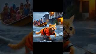 AI CAT STORY Rescue cat cat fatcat cartoon catlovestory catstory catlove cartoon cattiktok [upl. by Blinny]