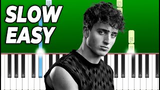 Benson Boone  In the Stars Slow Easy Piano Tutorial [upl. by Akiemehs283]