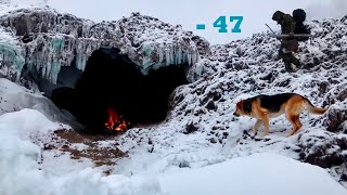 3 days solo survival camping in the mountains with brutal snow and winds [upl. by Lantha196]