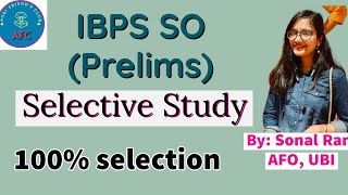 IBPS SO Preliminary examination strategy Selective study 100 success  Only do these topics 👈 [upl. by Syd]