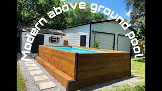 MODERNIZING our Intex above ground pool [upl. by Davine]