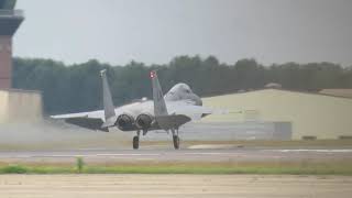 USAF F15 Launching from RAF Lakenheath [upl. by Namurt]