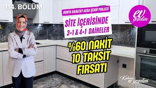 YENİ EV TURU KONYA KARATAYDA AKSA ŞEHİR PROJESİ 41 31 DAİRELER  PEŞİN 10 TAKSİT NO 114 [upl. by Ettelimay578]