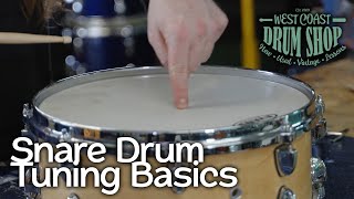 Snare Drum Tuning Lesson  Basics [upl. by Ahsilahk]