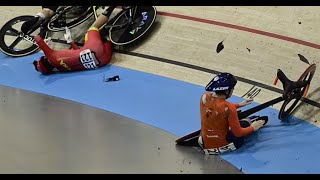 A shocking cyclists crash at the Olympic [upl. by Yzus]