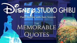 Disney amp Studio Ghibli Piano Medley with Rain Sounds for Deep Sleep and SoothingNo MidRoll Ads [upl. by Alithea]