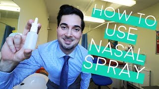 How To Use Nasal Spray  How To Use Nasal Spray Properly  Nasal Spray Technique 2018 [upl. by Adnalohs]