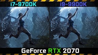 Core i79700K vs i99900K  SOTTR  Gaming Comparison Test GeForce RTX 2070 [upl. by Esined648]