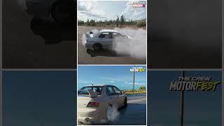 Who Better at 360 Burnout Forza Horizon 5 Vs The Crew Motorfest MITSUBISHI LANCER EVOLUTION IX ☁️ [upl. by Derfniw]