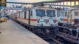 Honking WAP7 with Kanchanjunga Express with Typical Sounds of NJP Station [upl. by Tomlinson]