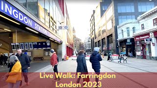 Live Walk Farringdon London 2023  City Walk  POV  ASMR  Virtual Walking Tour HereWeGoWalks  HD [upl. by Scully]