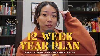 Prep for 2024 with me  setting goals using the 12 week year template 🗓️✨ [upl. by Corwun]