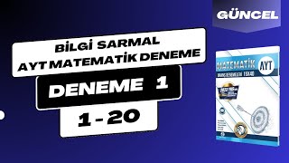 AYT MATEMATİK DENEME 1  1  20   BİLGİ SARMAL AYT MATEMATİK DENEME ÇÖZÜMLERİ 2023 [upl. by Adriana717]