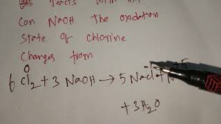 Chlorine gas reacts with hot Con NaOH the Oxidation state of Chlorine changes from Jee neet25 [upl. by Colwen]