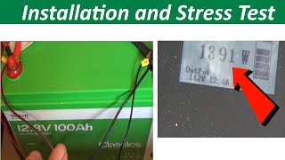 Installation and Testing Seikon LifePO4 100Ah Battery Review [upl. by Oilegor]