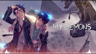 Nightcore  My Demons Lyrics [upl. by Ahsenrat]