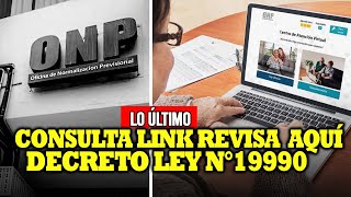 JUBILADOS DE LA ONP LEY 19990 CONSULTA LINK REVISA PASO A PASO AQUÍ TUS APORTES DE LA ONPCRONOGRAMA [upl. by Jemy]