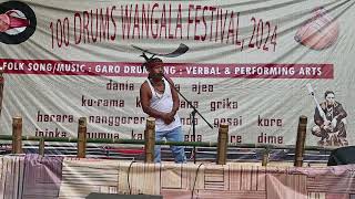 Ajea  Ochetson Sangma  100 Drums Wangala Festival [upl. by Modie]