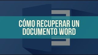 Como recuperar un archivo de Word sin Guardar [upl. by Yelroc]