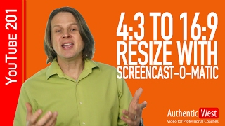 How to Use Screencastomatic to Resize Videos 43 to 169  Brighton West [upl. by Noeled]