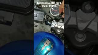 Cambio de ACEITE moto Italika RC150 [upl. by Pinsky]