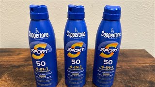 Coppertone Sport SPF 50 Sunscreen Spray  55 oz Bottle [upl. by Courtland]