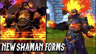 Old vs New Shaman Ascendance Forms Comparison  6 New Forms Male amp Female  WoW The War Within [upl. by Adey630]