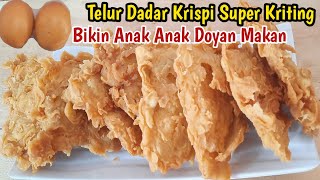 RESEP CARA MEMBUAT TELUR DADAR KRISPI  BARU DI GORENG LANGSUNG LUDES [upl. by Lissa]