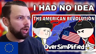 European Reacts The American Revolution  OverSimplified Part 1 [upl. by Inalial]