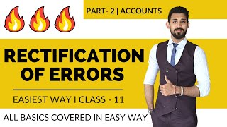 Rectification of errors  Suspense account  Class 11  Part 2  Accounts [upl. by Pavkovic]