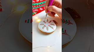 Simple Cookie Decorating Technique  DIY Snowflake [upl. by Ainatnas]