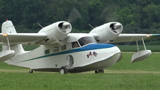 Grumman G44 Widgeon N402E departing Geneseo 071418 [upl. by Alahc522]