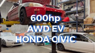 AWD Honda Civic EK Hatchback 600hp EV [upl. by Painter405]