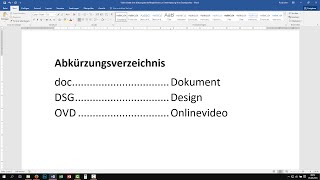 Word automatisches Abkürzungsverzeichnis erstellen Tutorial Buch schreiben Abschlussarbeit [upl. by Lesko268]