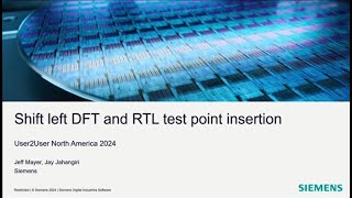 Siemens EDA  Shift Left DFT and RTL Test Point Insertion [upl. by Dedrick]