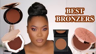 BEST BRONZERS FOR DARK SKIN  FAVORITE AFFORDABLE AND HIGH END BRONZERS  SWATCHES 2021 [upl. by Niltag]