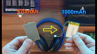 PS4 Gold Wireless Headset  Battery Upgrade🔋570mAh to 1000mAh Without cutting any plastic [upl. by Titos]