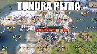 I never really appreciated how GOOD a Tundra Petra city is  Civ 6 Maori Urban Complexity 8 [upl. by Argus]