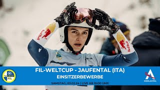 FIL Rodel Weltcup auf Naturbahn in Jaufental 2024  Einsitzerbewerbe rodelaustria winterspecial [upl. by Ailaro]