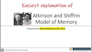 Atkinson Shiffrin Model [upl. by Nelon]