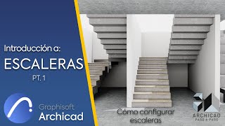 CÓMO CREAR ESCALERAS fácil y rápido en ARCHICAD 24  Introducción  2020 🔥 [upl. by Aborn]