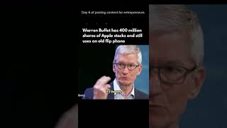 Warren Buffett uses an old flip phone having 400mil in apple stock warrenbuffett iphone [upl. by Ytsud]