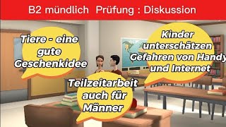 Mündlich Prüfung Telc B2  Diskussion  Teilzeitarbeit  Handy und Internet  Eine gute Geschenkidee [upl. by Annelak]