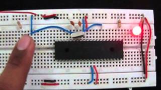 Interfacing LED using PIC18F4550 Microcontroller and Switch [upl. by Mosier]