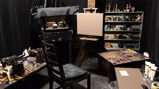 Small Artist Studio  how to set up a simple home studio for artists [upl. by Ylrebmit]