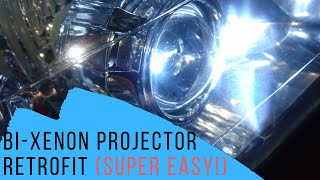 Retrofit Projector BiXenon Headlights DIY EASY [upl. by Geibel482]